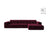 Chicago 4-Sitzer Ecksofa, Rechte Seite, aus Samt in Burgund (Venus 2932), 294x167 cm von Cosmopolitan Design – Bild 1