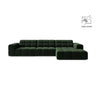 Chicago 4-Sitzer Ecksofa, Rechte Seite, aus Samt in Flaschengrün (Venus 2940), 294x167 cm von Cosmopolitan Design – Bild 1