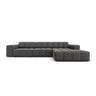 Chicago 4-Sitzer Ecksofa, Rechte Seite, aus Samt in Grau (Bluvel 14), 284x166x70 cm von Cosmopolitan Design – Bild 1