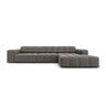 Chicago 4-Sitzer Ecksofa, Rechte Seite, aus Samt in Hellgrau (Bluvel 13), 284x166x70 cm von Cosmopolitan Design – Bild 1