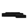 Chicago 4-Sitzer Ecksofa, Rechte Seite, aus Samt in Schwarz (Bluvel 19), 284x166x70 cm von Cosmopolitan Design – Bild 1
