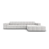 Chicago 4-Sitzer Ecksofa, Rechte Seite, aus Samt in Silber (Bluvel 03), 284x166x70 cm von Cosmopolitan Design – Bild 1