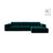 Chicago 4-Sitzer Ecksofa, Rechte Seite, aus Samt in Tiefes Petrol (Venus 2911), 294x167 cm von Cosmopolitan Design – Bild 1