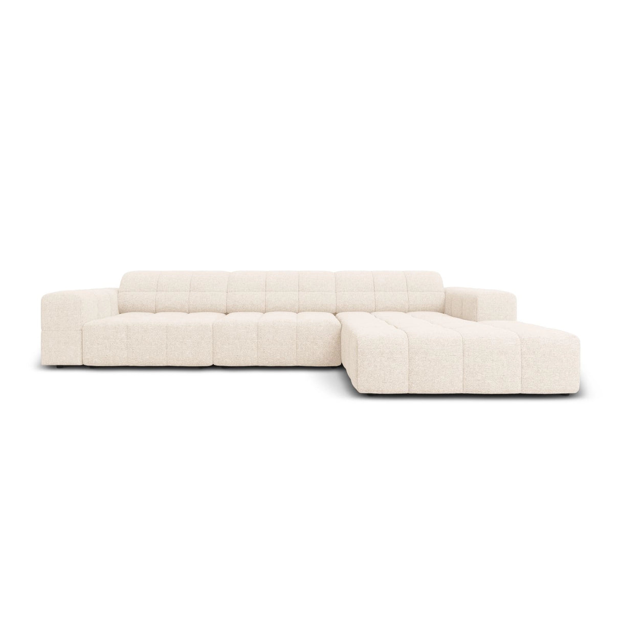 Chicago 4-Sitzer Ecksofa, Rechte Seite, aus Samt oder Chenille, 284x166x70 cm von Cosmopolitan Design – Bild 1