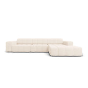 Chicago 4-Sitzer Ecksofa, Rechte Seite, aus Samt oder Chenille, 284x166x70 cm von Cosmopolitan Design – Bild 1