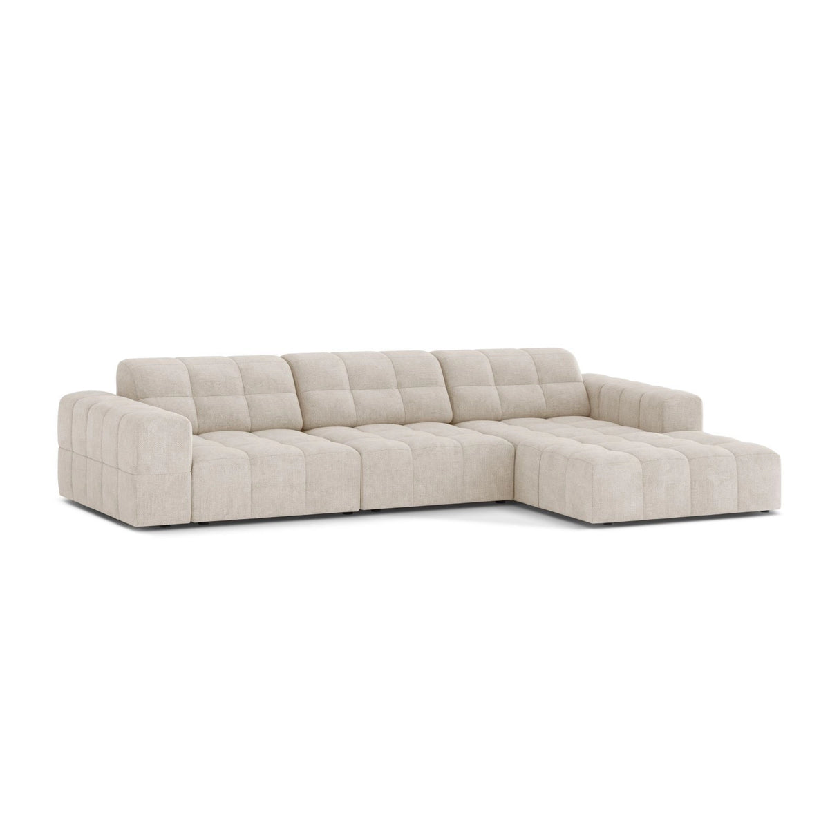 Chicago 4-Sitzer Ecksofa, Rechte Seite, aus Samt oder Chenille, 294x167 cm von Cosmopolitan Design – Bild 3