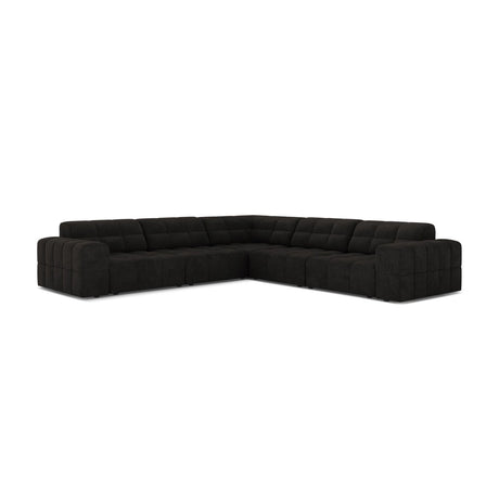 Chicago 4-Sitzer Ecksofa, Symmetrisch, aus Chenille in Anthrazit (Eden 21 Black), 285x285 cm von Cosmopolitan Design – Bild 1
