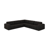 Chicago 4-Sitzer Ecksofa, Symmetrisch, aus Chenille in Anthrazit (Eden 21 Black), 285x285 cm von Cosmopolitan Design – Bild 3