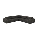 Chicago 4-Sitzer Ecksofa, Symmetrisch, aus Chenille in Dunkelgrau (Eden 20 Graphite), 285x285 cm von Cosmopolitan Design – Bild 3