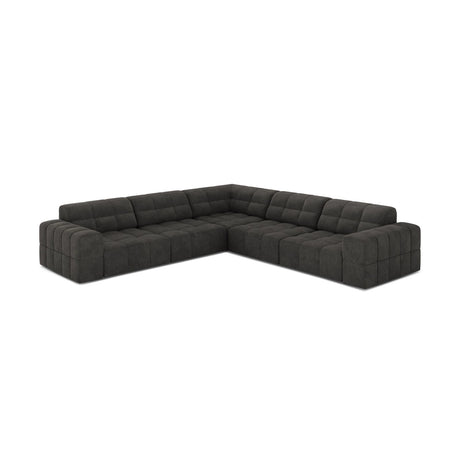 Chicago 4-Sitzer Ecksofa, Symmetrisch, aus Chenille in Dunkelgrau (Eden 20 Graphite), 285x285 cm von Cosmopolitan Design – Bild 3