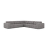 Chicago 4-Sitzer Ecksofa, Symmetrisch, aus Chenille in Hellgrau (Eden 18 Grey), 285x285 cm von Cosmopolitan Design – Bild 1
