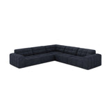 Chicago 4-Sitzer Ecksofa, Symmetrisch, aus Chenille in Marineblau (Eden 16 Deep Blue), 285x285 cm von Cosmopolitan Design – Bild 3