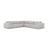 Chicago 4-Sitzer Ecksofa, Symmetrisch, aus Chenille in Silber (Eden 17 Silver), 285x285 cm von Cosmopolitan Design – Bild 1