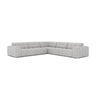 Chicago 4-Sitzer Ecksofa, Symmetrisch, aus Chenille in Silber (Eden 17 Silver), 285x285 cm von Cosmopolitan Design – Bild 1