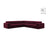 Chicago 4-Sitzer Ecksofa, Symmetrisch, aus Samt in Burgund (Venus 2932), 285x285 cm von Cosmopolitan Design – Bild 1