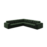 Chicago 4-Sitzer Ecksofa, Symmetrisch, aus Samt in Flaschengrün (Venus 2940), 285x285 cm von Cosmopolitan Design – Bild 2