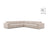 Chicago 4-Sitzer Ecksofa, Symmetrisch, aus Samt in Leichtes Beige (Venus 2927), 285x285 cm von Cosmopolitan Design – Bild 1