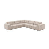 Chicago 4-Sitzer Ecksofa, Symmetrisch, aus Samt in Leichtes Beige (Venus 2927), 285x285 cm von Cosmopolitan Design – Bild 2