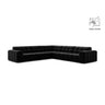 Chicago 4-Sitzer Ecksofa, Symmetrisch, aus Samt in Schwarz (Venus 2923), 285x285 cm von Cosmopolitan Design – Bild 1