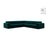 Chicago 4-Sitzer Ecksofa, Symmetrisch, aus Samt in Tiefes Petrol (Venus 2911), 285x285 cm von Cosmopolitan Design – Bild 1