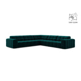 Chicago 4-Sitzer Ecksofa, Symmetrisch, aus Samt in Tiefes Petrol (Venus 2911), 285x285 cm von Cosmopolitan Design – Bild 1