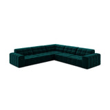 Chicago 4-Sitzer Ecksofa, Symmetrisch, aus Samt in Tiefes Petrol (Venus 2911), 285x285 cm von Cosmopolitan Design – Bild 2