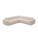 Chicago 4-Sitzer Ecksofa, symmetrisch, aus Chenille in Beige (Haga 30), 287x287x70 cm von Cosmopolitan Design – Bild 1
