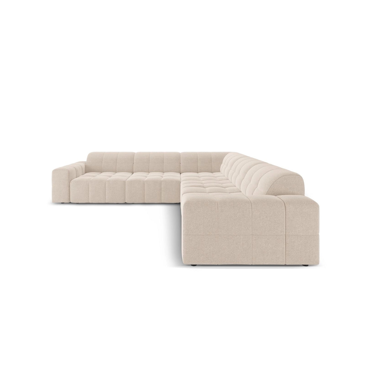 Chicago 4-Sitzer Ecksofa, symmetrisch, aus Chenille in Beige (Haga 30), 287x287x70 cm von Cosmopolitan Design – Bild 3