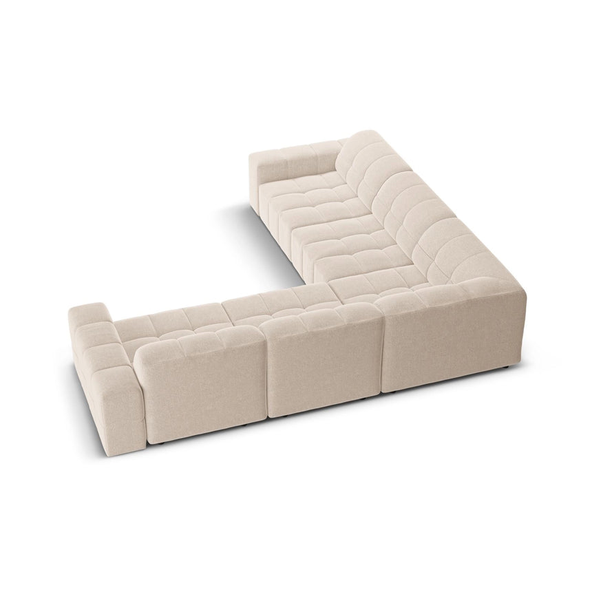 Chicago 4-Sitzer Ecksofa, symmetrisch, aus Chenille in Beige (Haga 30), 287x287x70 cm von Cosmopolitan Design – Bild 4