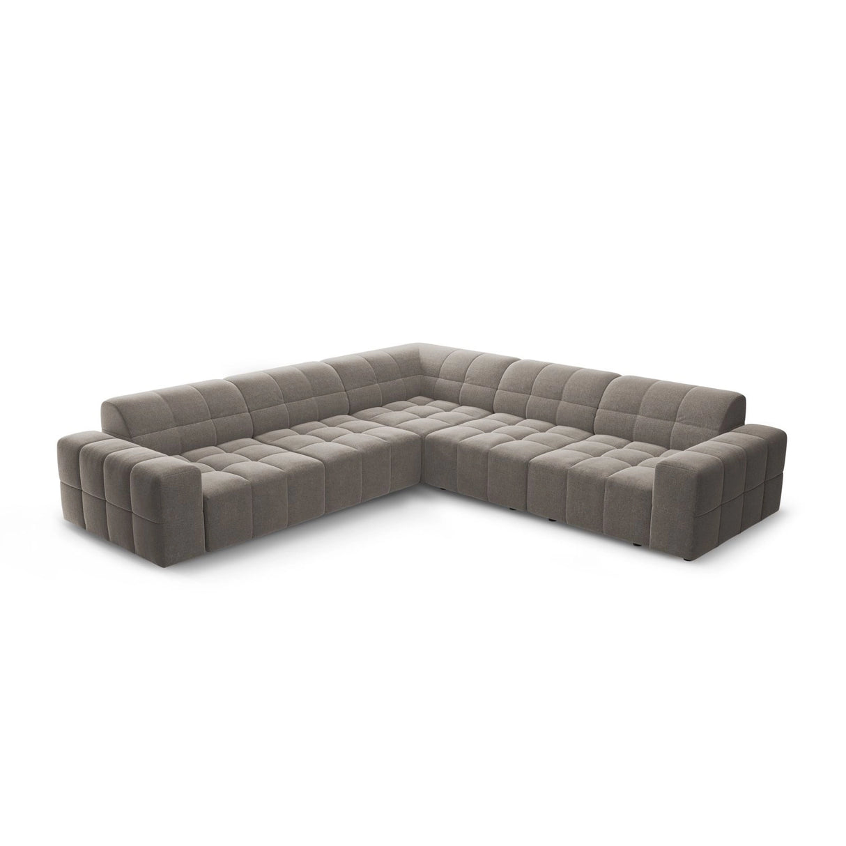 Chicago 4-Sitzer Ecksofa, symmetrisch, aus Chenille in Grau (Haga 16), 287x287x70 cm von Cosmopolitan Design – Bild 1