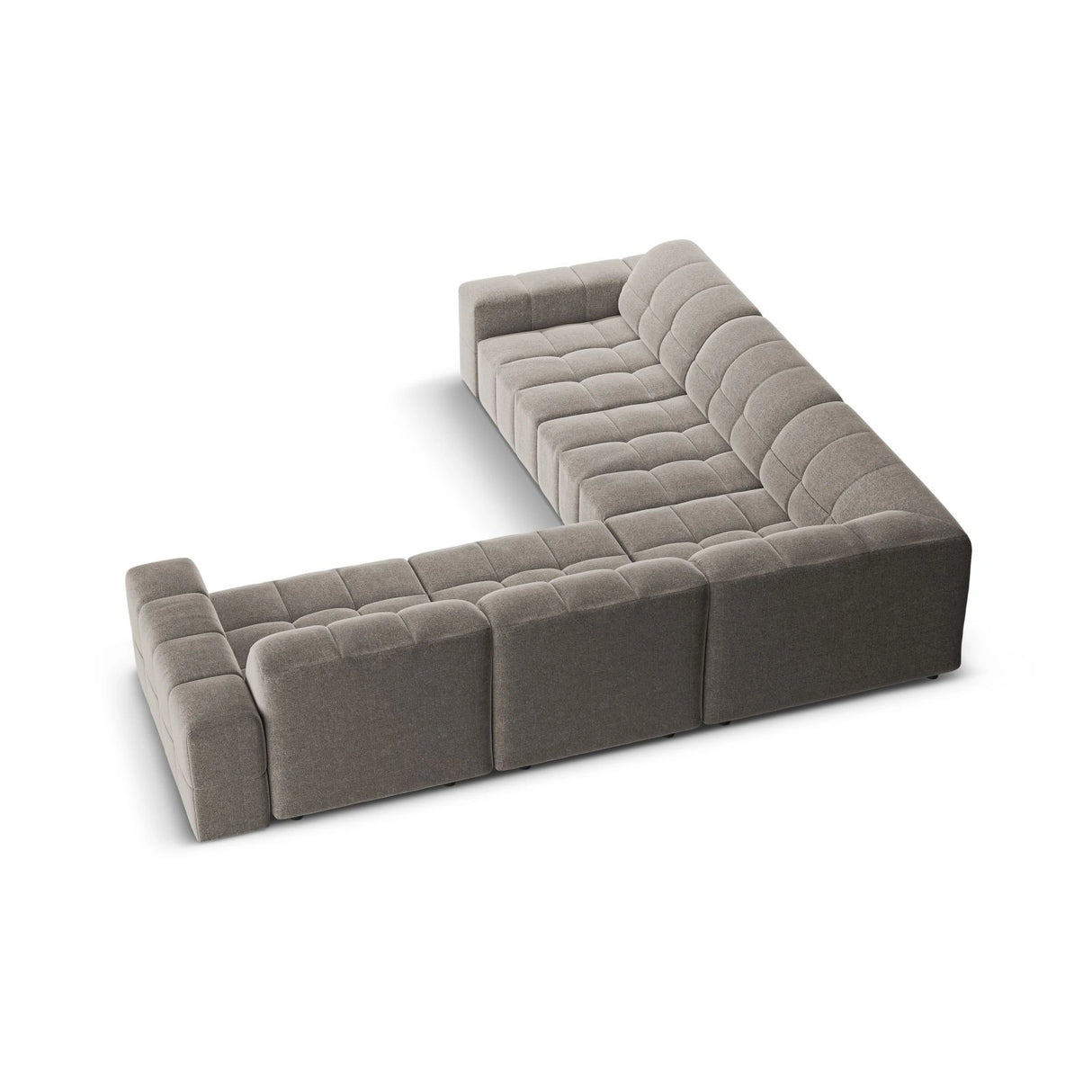 Chicago 4-Sitzer Ecksofa, symmetrisch, aus Chenille in Grau (Haga 16), 287x287x70 cm von Cosmopolitan Design – Bild 4