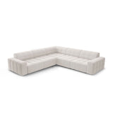 Chicago 4-Sitzer Ecksofa, symmetrisch, aus Chenille in Hellgrau (Haga 06), 287x287x70 cm von Cosmopolitan Design – Bild 1