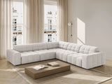 Chicago 4-Sitzer Ecksofa, symmetrisch, aus Chenille in Hellgrau (Haga 06), 287x287x70 cm von Cosmopolitan Design – Bild 2