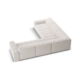 Chicago 4-Sitzer Ecksofa, symmetrisch, aus Chenille in Hellgrau (Haga 06), 287x287x70 cm von Cosmopolitan Design – Bild 4