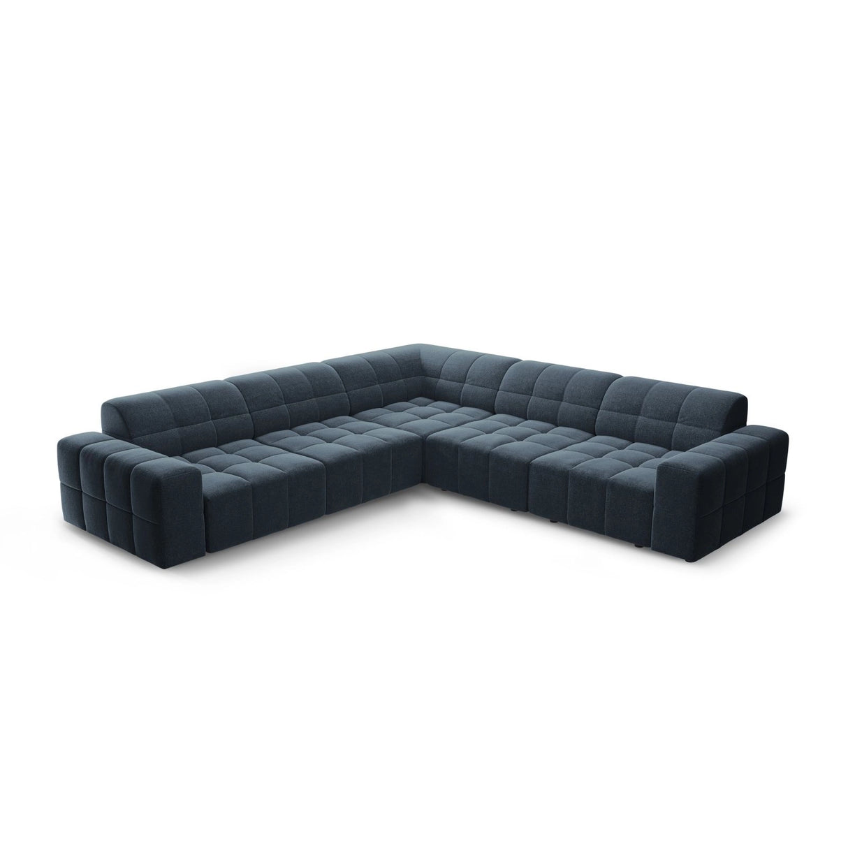Chicago 4-Sitzer Ecksofa, symmetrisch, aus Chenille in Königsblau (Haga 86), 287x287x70 cm von Cosmopolitan Design – Bild 1