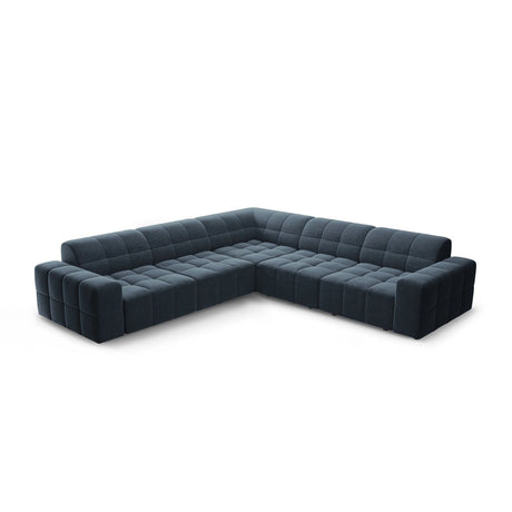 Chicago 4-Sitzer Ecksofa, symmetrisch, aus Chenille in Königsblau (Haga 86), 287x287x70 cm von Cosmopolitan Design – Bild 1