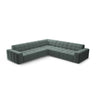 Chicago 4-Sitzer Ecksofa, symmetrisch, aus Chenille in Petrol (Haga 78), 287x287x70 cm von Cosmopolitan Design – Bild 1