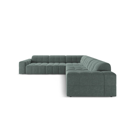 Chicago 4-Sitzer Ecksofa, symmetrisch, aus Chenille in Petrol (Haga 78), 287x287x70 cm von Cosmopolitan Design – Bild 3