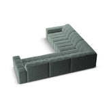 Chicago 4-Sitzer Ecksofa, symmetrisch, aus Chenille in Petrol (Haga 78), 287x287x70 cm von Cosmopolitan Design – Bild 4