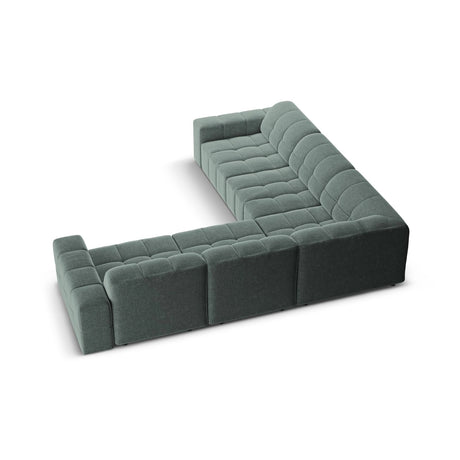 Chicago 4-Sitzer Ecksofa, symmetrisch, aus Chenille in Petrol (Haga 78), 287x287x70 cm von Cosmopolitan Design – Bild 4
