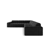 Chicago 4-Sitzer Ecksofa, symmetrisch, aus Chenille in Schwarz (Haga 19), 287x287x70 cm von Cosmopolitan Design – Bild 3