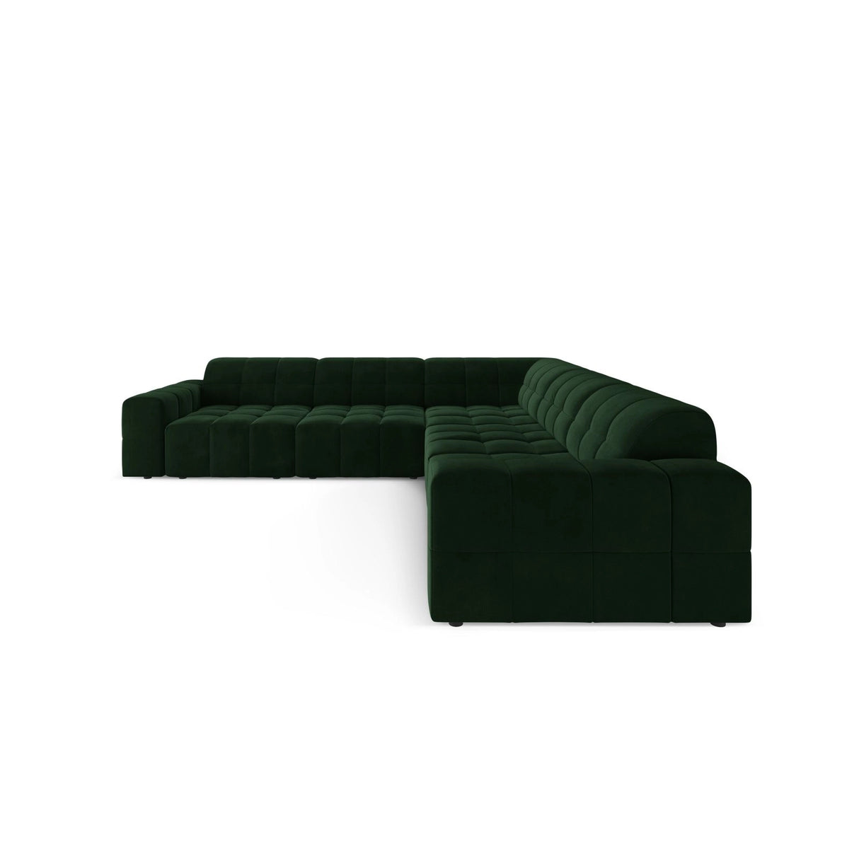 Chicago 4-Sitzer Ecksofa, symmetrisch, aus Samt in Flaschengrün (Bluvel 78), 287x287x70 cm von Cosmopolitan Design – Bild 1