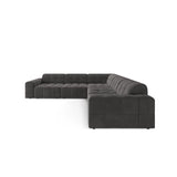 Chicago 4-Sitzer Ecksofa, symmetrisch, aus Samt in Grau (Bluvel 14), 287x287x70 cm von Cosmopolitan Design – Bild 1
