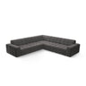 Chicago 4-Sitzer Ecksofa, symmetrisch, aus Samt in Grau (Bluvel 14), 287x287x70 cm von Cosmopolitan Design – Bild 3