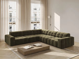 Chicago 4-Sitzer Ecksofa, symmetrisch, aus Samt in Grün (Bluvel 77), 287x287x70 cm von Cosmopolitan Design – Bild 2