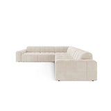 Chicago 4-Sitzer Ecksofa, symmetrisch, aus Samt in Hellbeige (Bluvel 22), 287x287x70 cm von Cosmopolitan Design – Bild 1