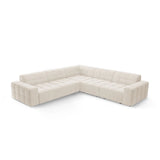 Chicago 4-Sitzer Ecksofa, symmetrisch, aus Samt in Hellbeige (Bluvel 22), 287x287x70 cm von Cosmopolitan Design – Bild 3