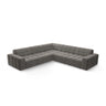 Chicago 4-Sitzer Ecksofa, symmetrisch, aus Samt in Hellgrau (Bluvel 13), 287x287x70 cm von Cosmopolitan Design – Bild 3