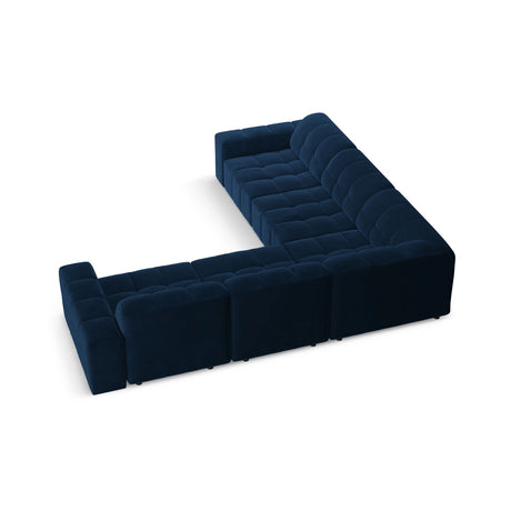 Chicago 4-Sitzer Ecksofa, symmetrisch, aus Samt in Königsblau (Bluvel 86), 287x287x70 cm von Cosmopolitan Design – Bild 4