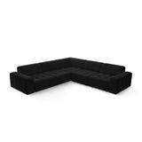 Chicago 4-Sitzer Ecksofa, symmetrisch, aus Samt in Schwarz (Bluvel 19), 287x287x70 cm von Cosmopolitan Design – Bild 3